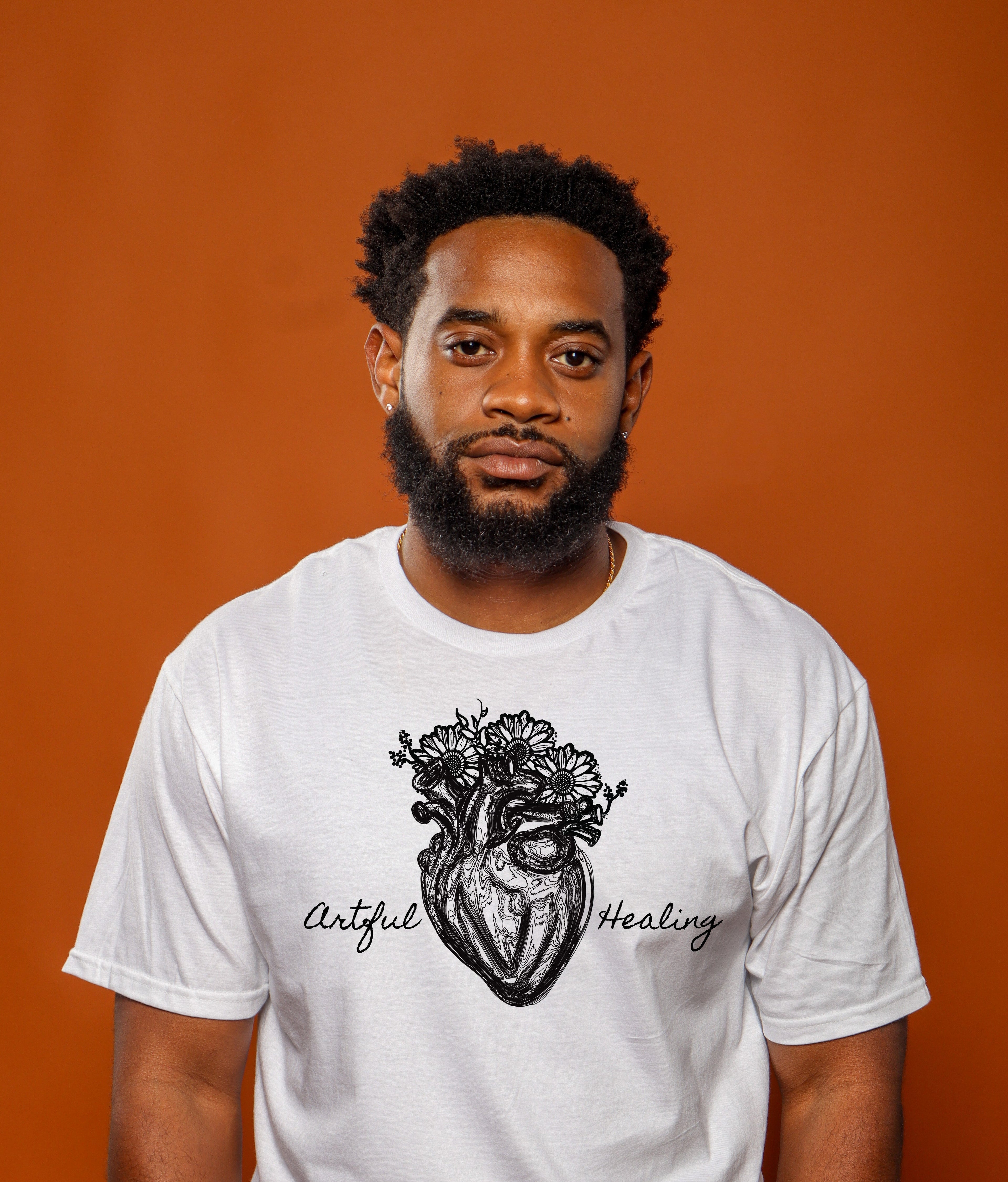 Artful Healing White Graphic Tee