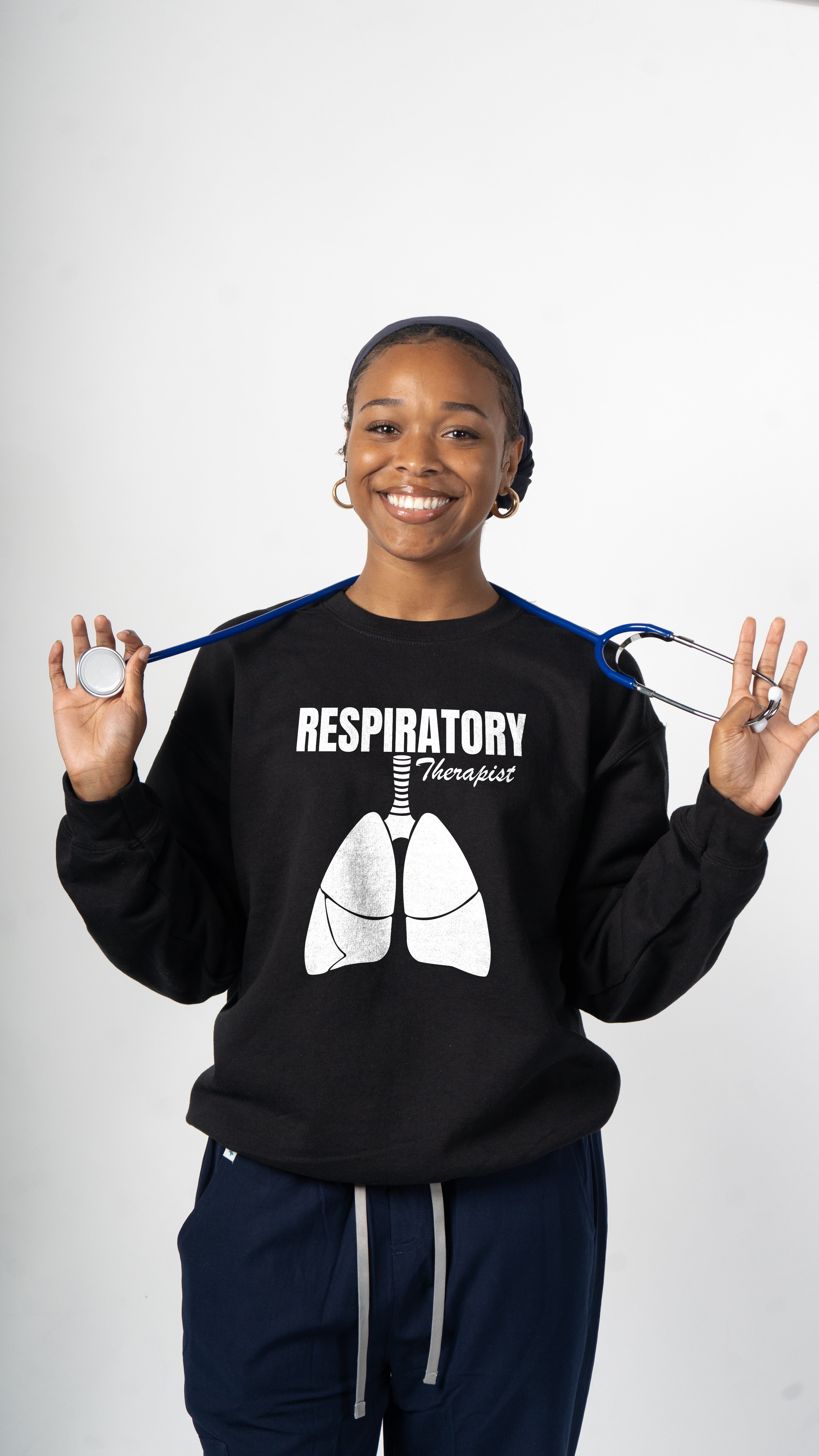 White Respiratory Therapist Sweatshirt
